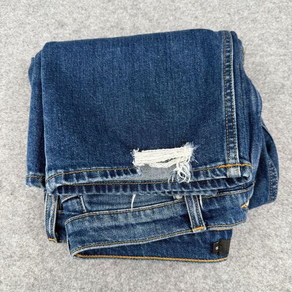 Hudson Remi Straight Crop High-Rise Jeans Women's 30‎ Blue Distressed Fit 32x24 - Picture 4 of 10